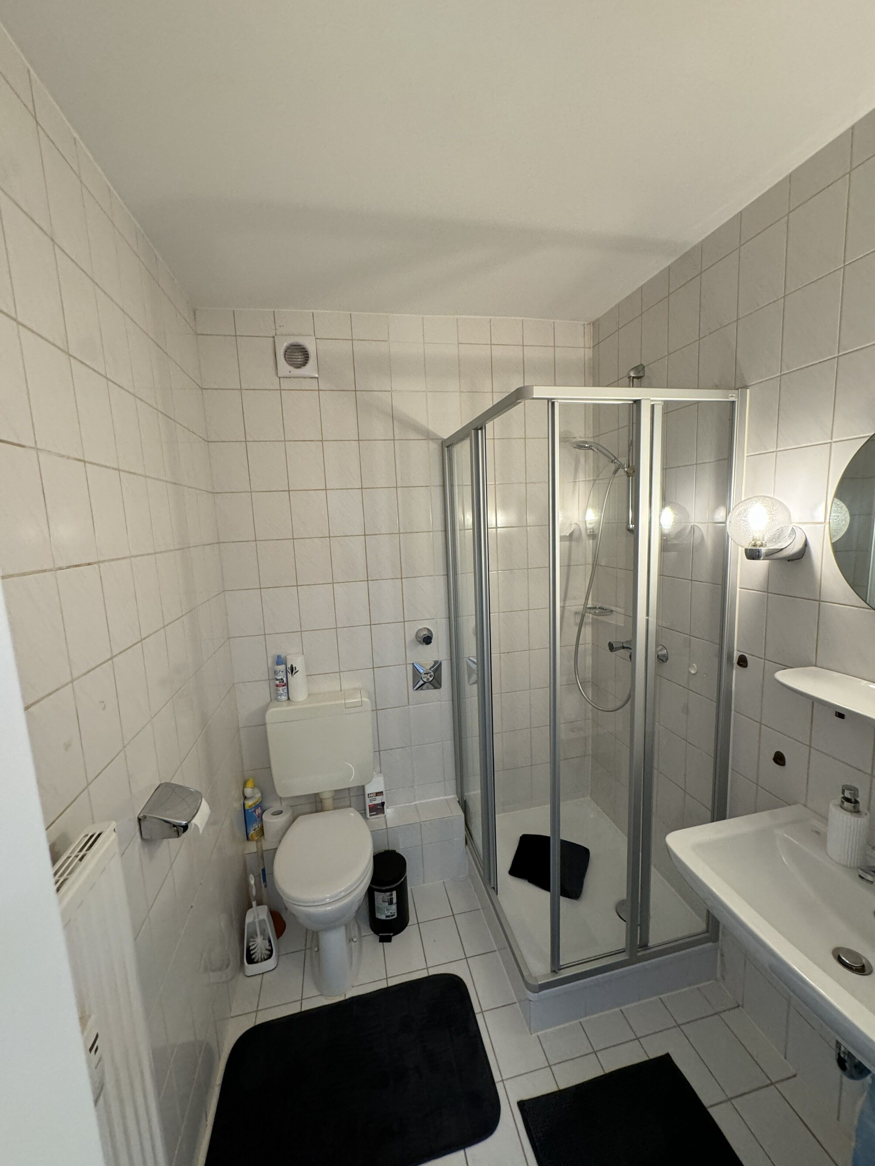 Dusche, Handtücher, Toilettenpapier