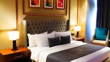 Executive Double Room, City View | In-room safe, desk, laptop workspace, soundproofing