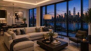 Apartment, City View | Living area