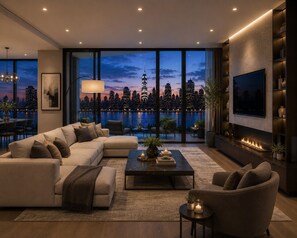 Apartemen, pemandangan kota | Area keluarga