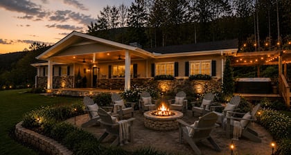 Private 12-Acre Mountain Retreat - Hot Tub, Pond & Creek minutes from Asheville