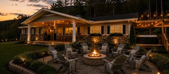 Private 12-Acre Mountain Retreat - Hot Tub, Pond & Creek minutes from Asheville