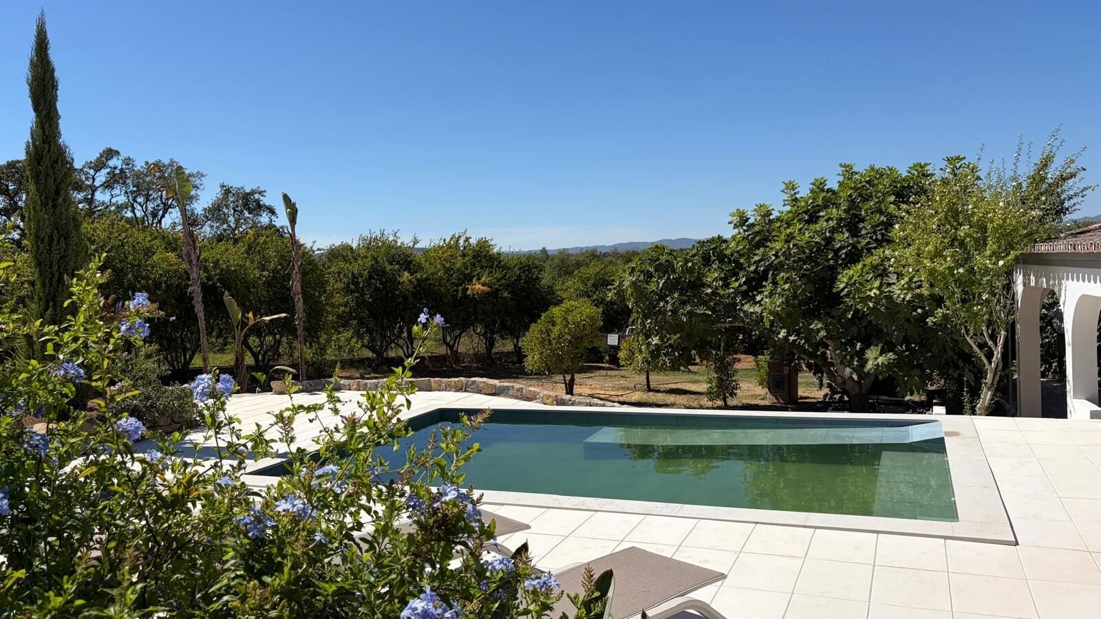 Outdoor pool, open 8:30 AM to 8:00 PM, pool umbrellas, sun loungers