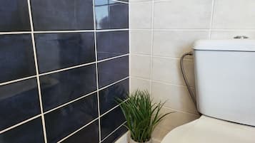 Regadera, amenidades de baño gratuitas, secadora de cabello, toallas