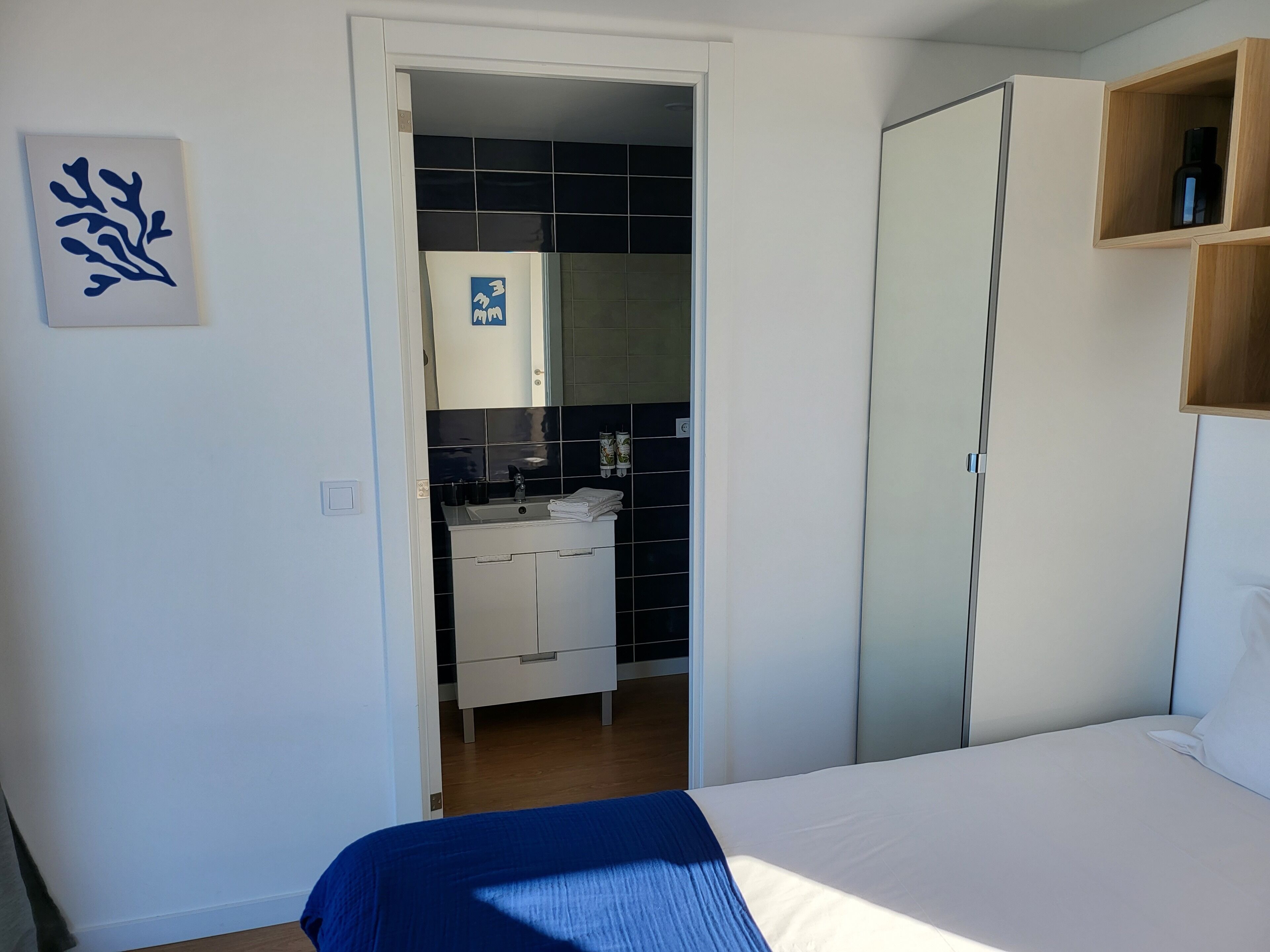 Desk, blackout curtains, soundproofing, iron/ironing board