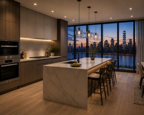 Apartament, vistes a la ciutat | Cuina privada
