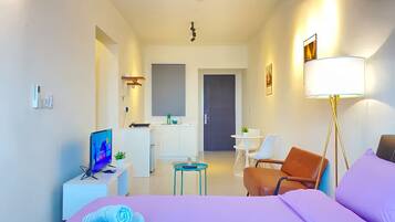 Down duvets, blackout curtains, iron/ironing board, free WiFi