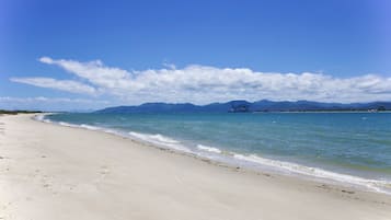 En la playa