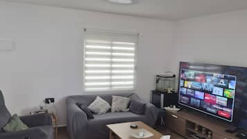 Televisie en een open haard