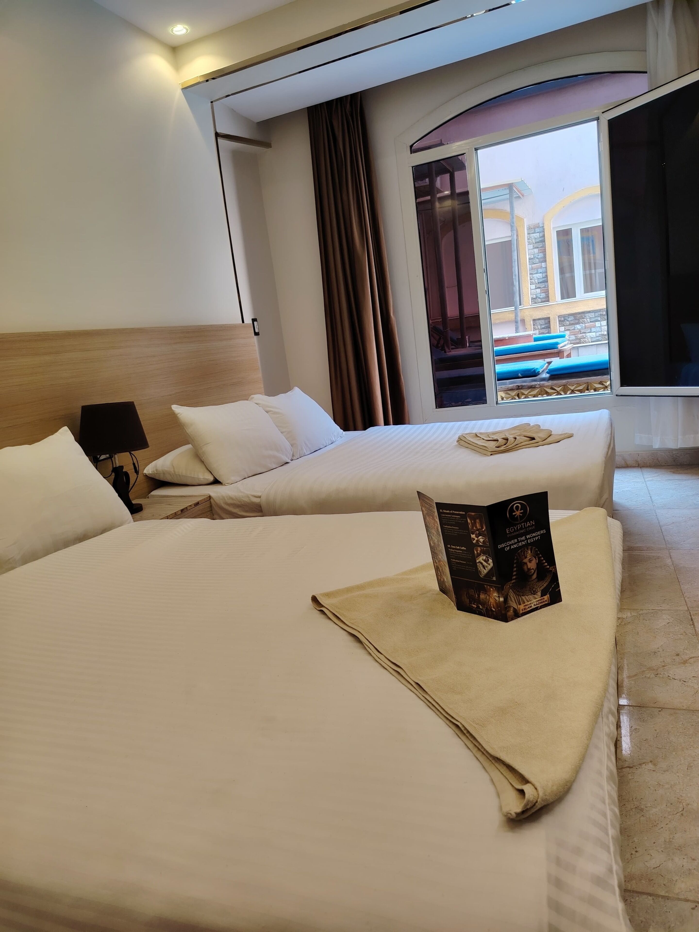 Comfort Double Room, Pool View | Laptop workspace, blackout drapes, free WiFi