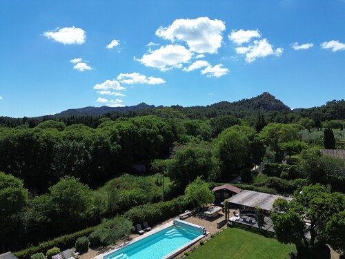 THE PROPERTIES: Air-conditioned and with a heated pool, in the Alpilles park