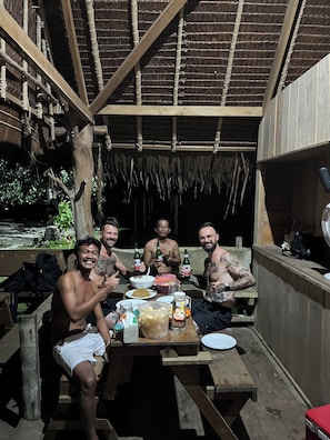 Comfort Bungalow, Sea View | Outdoor dining - Mentawai Tribe Beach Camp (Seberut Barat Daya)