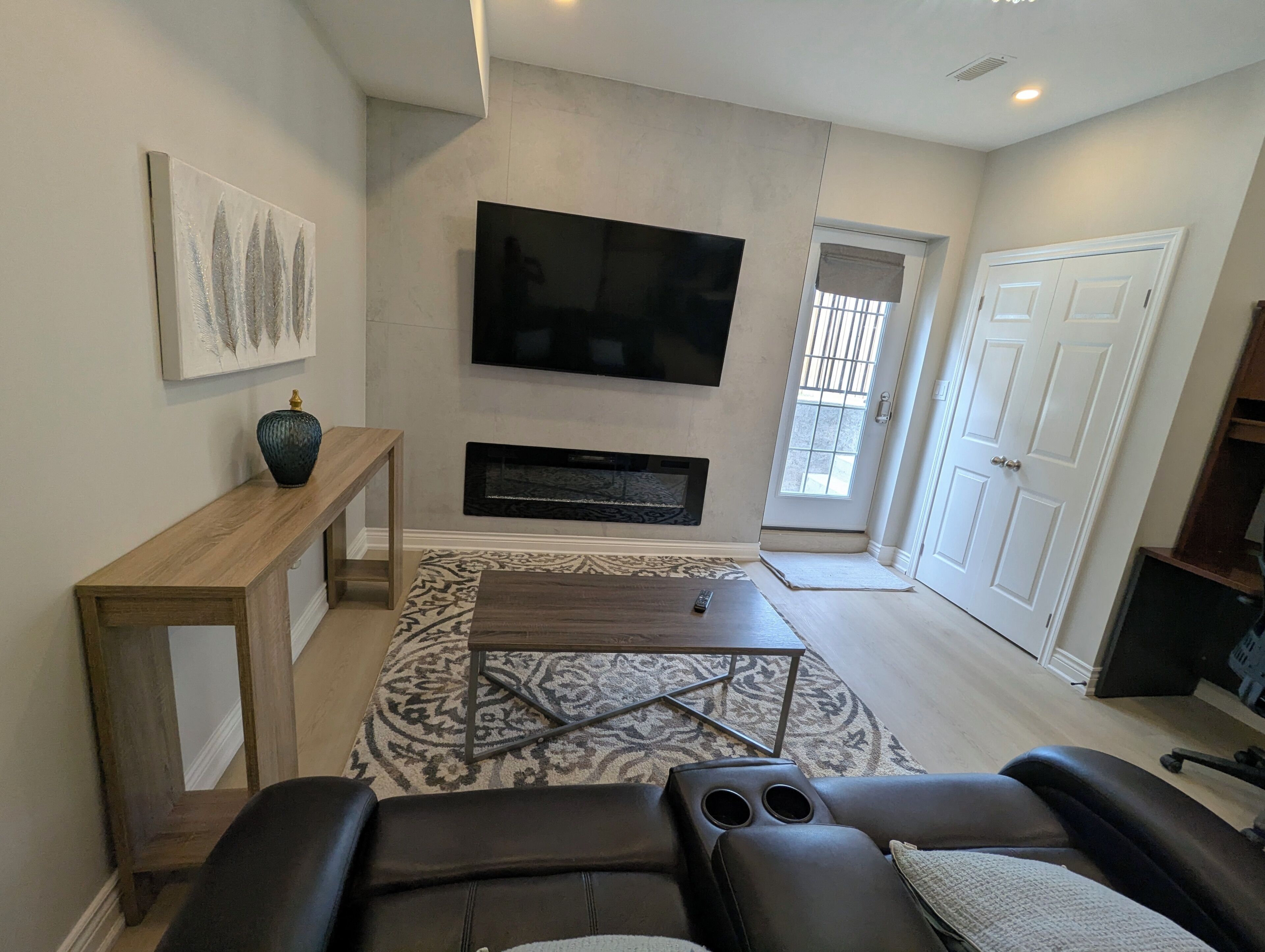 TV connectée, cheminée