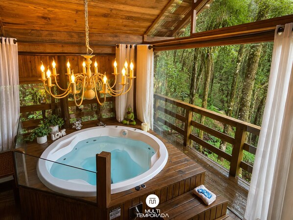 Cabana Aurora com Hidro - Alfredo Wagner/SC | Privat bubbelpool