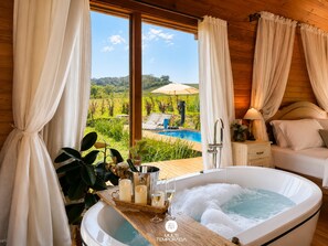 Cabana Gaia com Hidro e Piscina Aquecida - Alfredo Wagner/SC | Privat bubbelpool