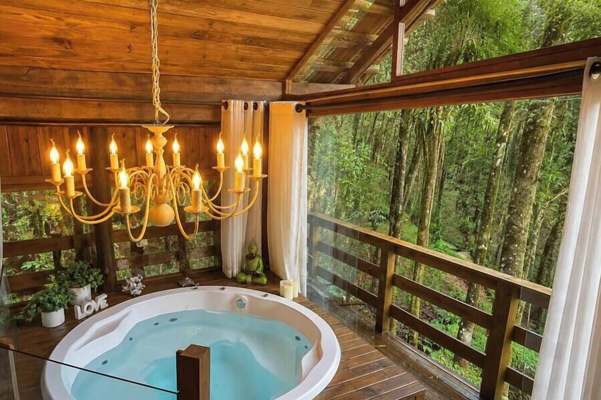 Cabana Aurora com Hidro - Alfredo Wagner/SC | Private spa tub