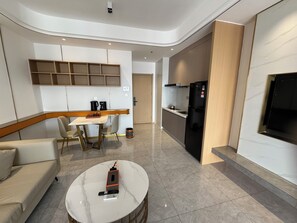 Studio Deluxe, quang cảnh sông | Khu phòng khách
