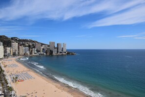 A coastal cityscape with a beach, high-rise buildings, and clear skies. - LOS Gemelos 15E in Benidorm (Benidorm)