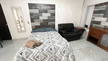 1 bedroom, iron/ironing board, bed sheets