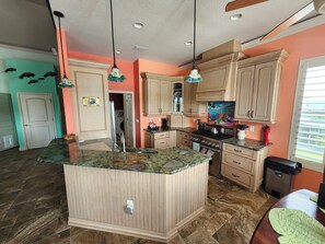Private kitchen - Beautiful 3/3 on deep water canal. floating dock, kayak ramp, game room (Crystal River)