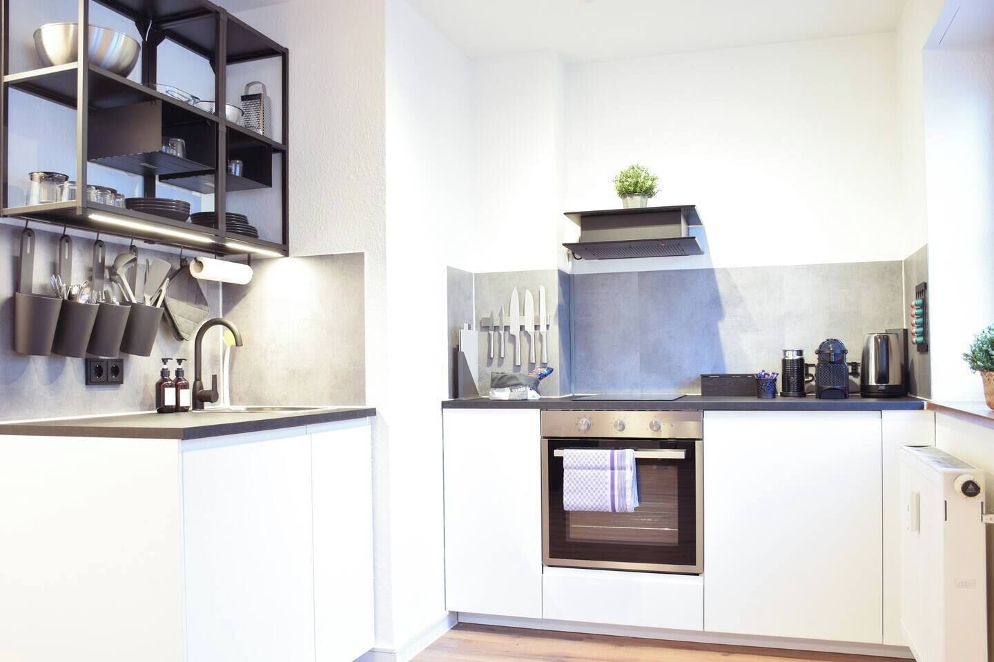 Kühlschrank, Ofen, Herdplatte, Geschirrspüler