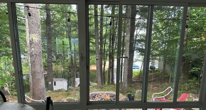 Lakefront Sebago Getaway with Dock, Canoe & Cozy Campfire Nights