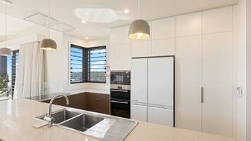 Fridge, oven, stovetop, dishwasher
