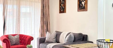 Appartement, 2 slaapkamers, balkon | Woonruimte