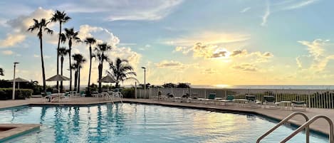 A heated pool