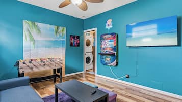 Smart TV, video games, foosball
