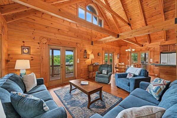 House, Multiple Beds, Balcony (Longview Lodge) | Living area - Dog-friendly, Lake View Cabin w/ Furnished Decks, Ping-pong & Darts (Louisa)