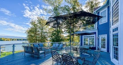 Lakefront Home With Private hot Tub, Wifi, fun rec Room, & Beach Area