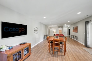 House, Multiple Beds, Fireplace (Lake Daze) | Game room - Spacious Lakefront Home w/ Boat Dock, Fire pit & Pool Table - Dogs OK (Mineral)