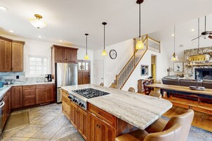 House, Multiple Beds, Fireplace (Serenity Now) | Private kitchen