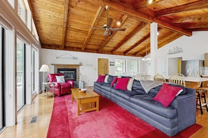 House, Multiple Beds, Kitchen (Hideaway Haven) | Living area - Lakefront Escape With Private Docks, Three-season Room, and Spacious Bunk Room (Mineral)