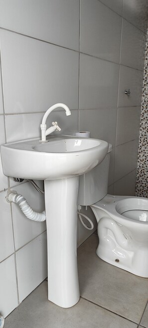 Ducha, toallas y papel higiénico