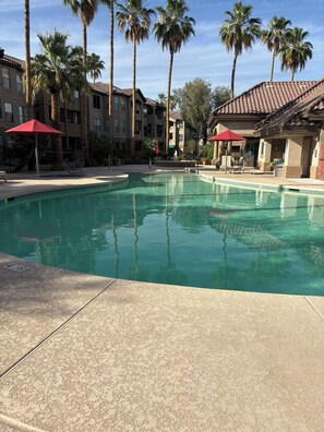 Outdoor pool - Cozy 1-bedroom condo in Surprise AZ with AC (Surprise)