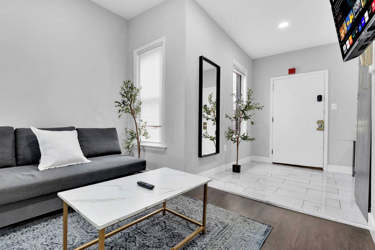 Apartment, 2 Bedrooms | Living area | 55-inch Smart TV with digital channels