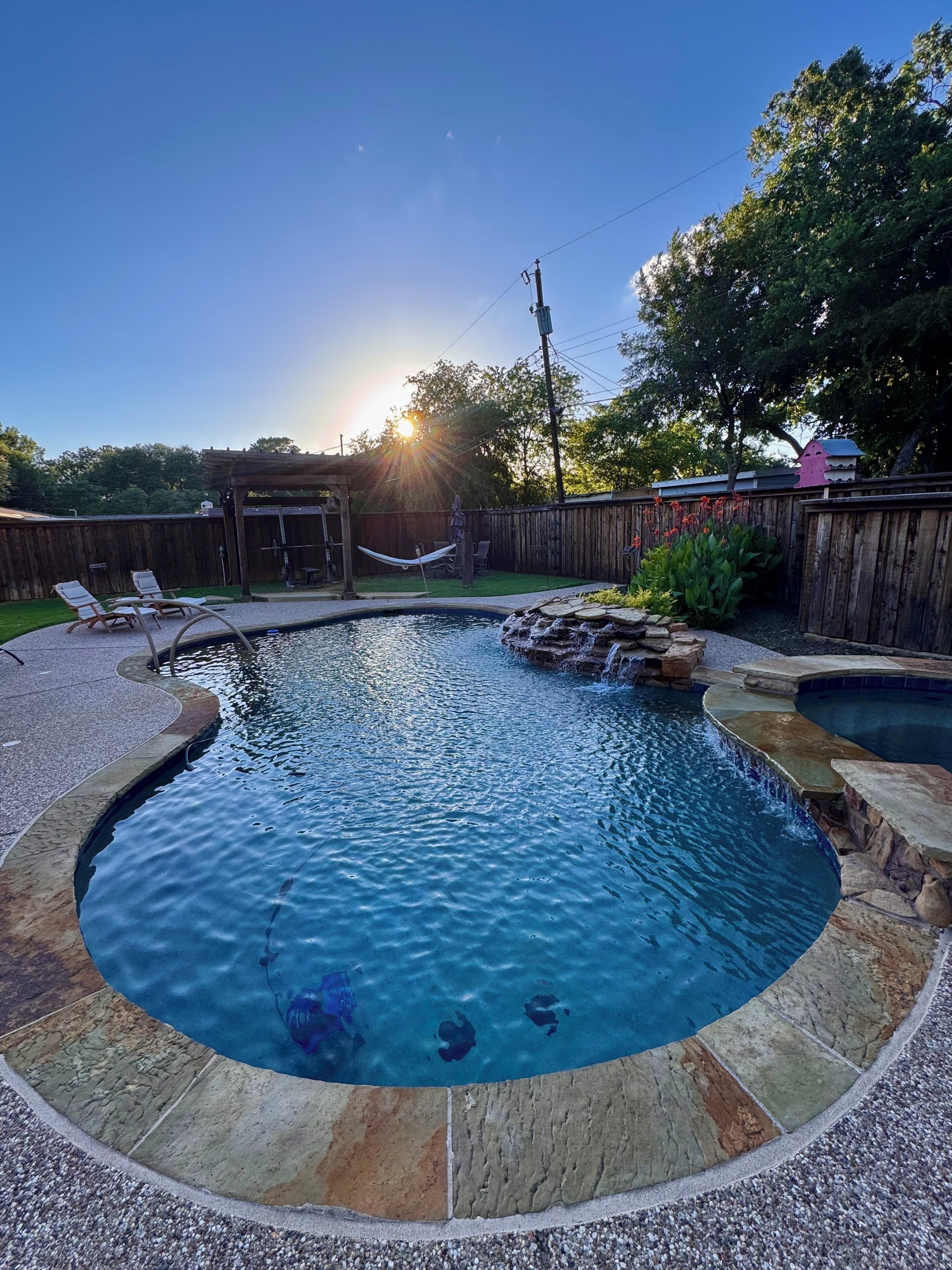 Outdoor pool, a heated pool