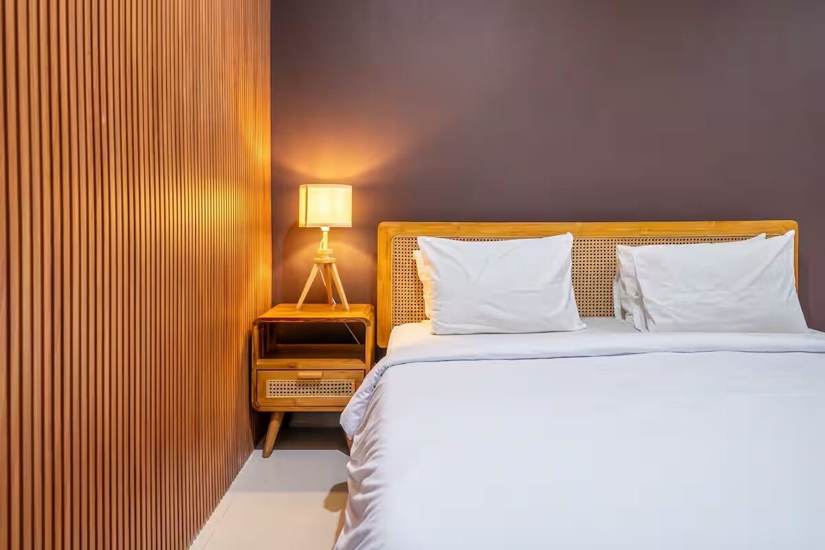 Vila Keluarga, 2 kamar tidur, patio, pemandangan kolam renang | Brankas, Wi-Fi gratis, dan seprai linen
