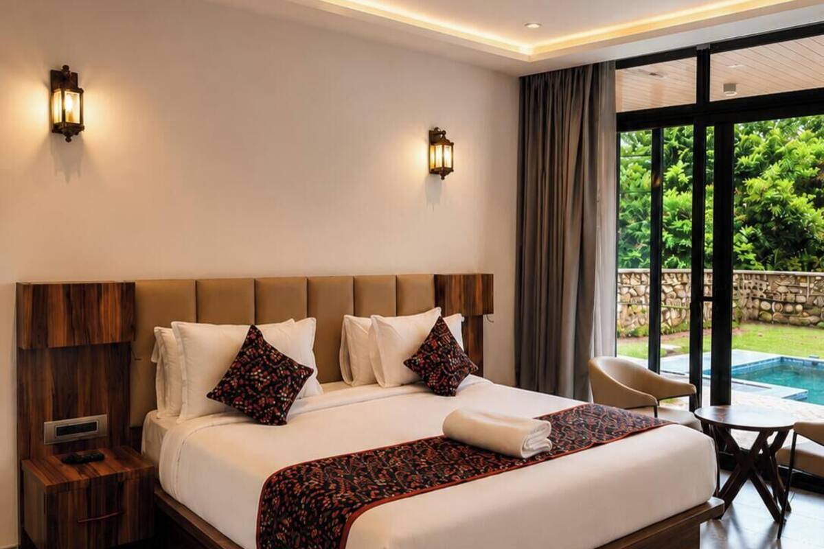 Chambre simple Confort, vue sur la montagne | Literie fournie