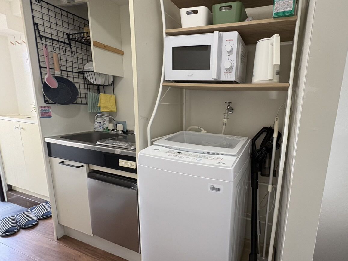 プレミアム ツインルーム | 専用キッチン | 冷蔵庫、コンロ、調理器具と食器