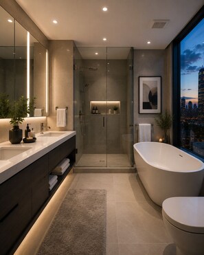 Departamento, vista a la ciudad | Baño