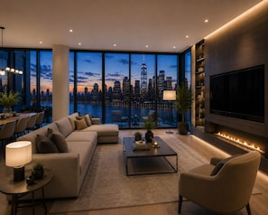 Apartamento, vistas a la ciudad | Zona de estar