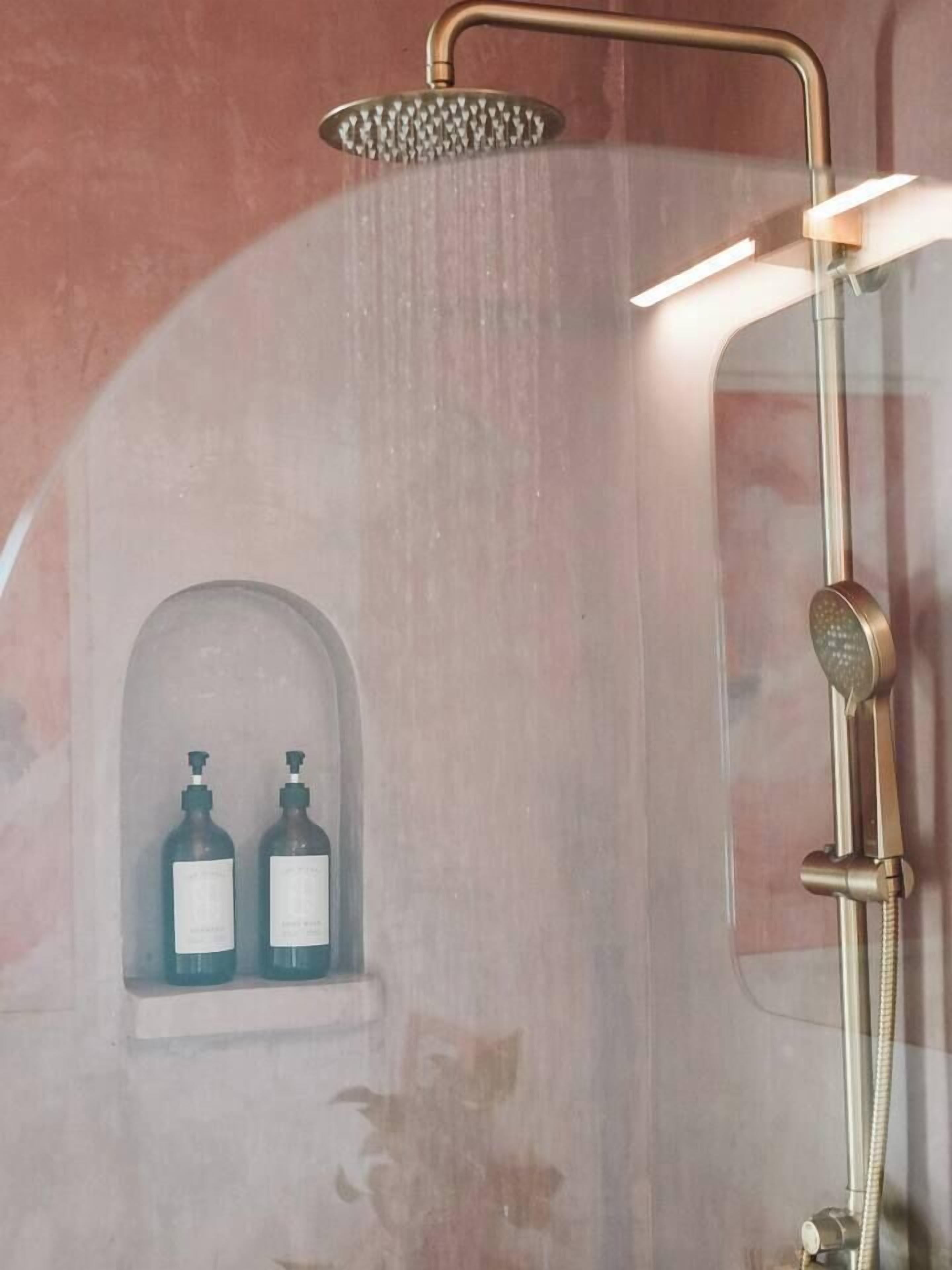Serviettes fournies, savon, shampooing, papier de toilette