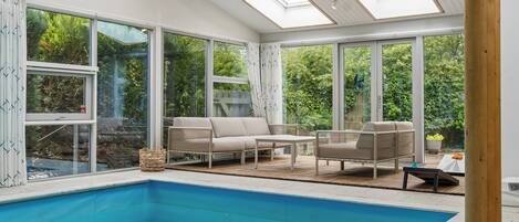 A heated pool