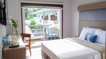 Standard Double Room, Pool View | In-room safe, desk, laptop workspace, free WiFi