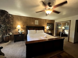 Iron/ironing board, travel cot, WiFi, bed sheets - Amazing Cabin with Fireplace, Barbecue and Tennis Court in Mount Ida, Arkansas (Mount Ida)