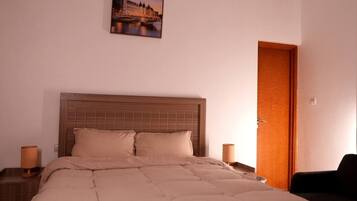 Desk, iron/ironing board, free WiFi, bed sheets
