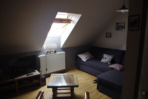 Smart-TV, DVD-spiller og bøker